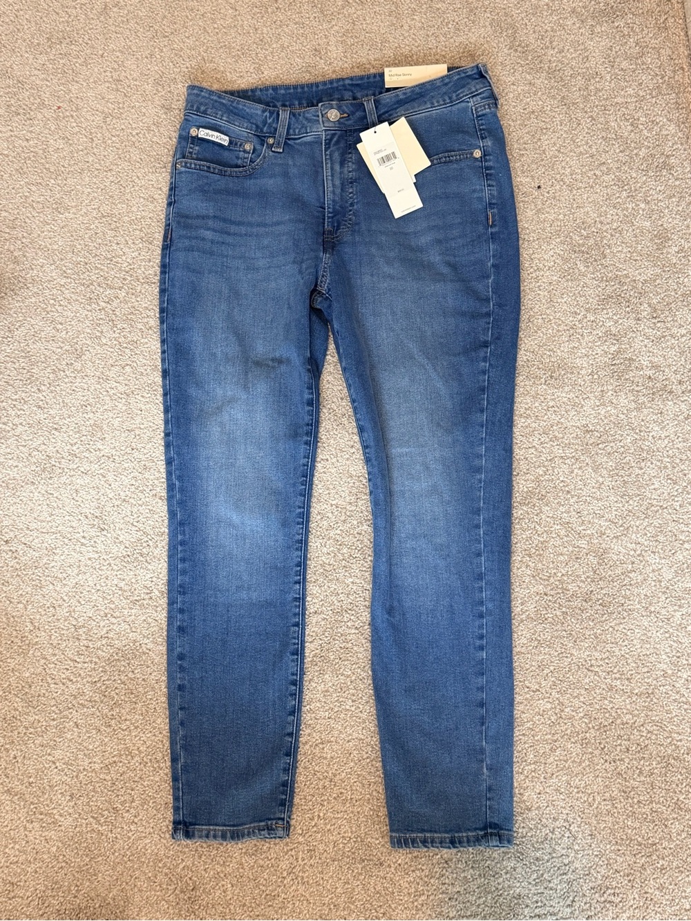 Calvin Klein Women's Blue Stretch Skinny Jeans